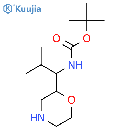 tert-butyl N-2-methyl-1-(morpholin-2-yl)propylcarbamate structure