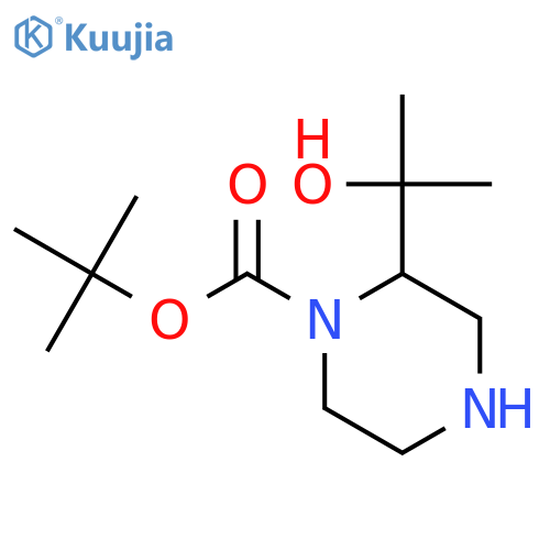 tert-butyl 2-(1-hydroxy-1-methyl-ethyl)piperazine-1-carboxylate structure