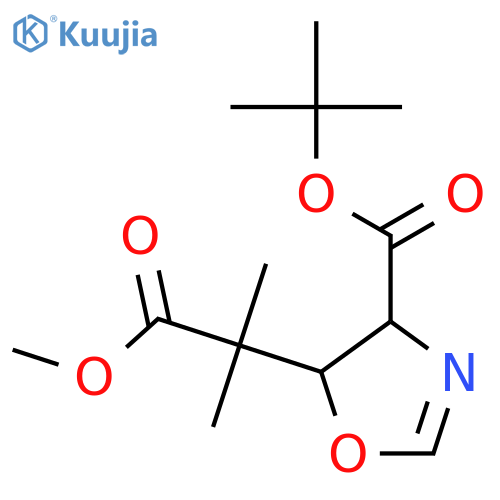 5-Oxazoleacetic acid, 4-[(1,1-dimethylethoxy)carbonyl]-4,5-dihydro-α,α-dimethyl-, methyl ester, (4S,5R)- structure