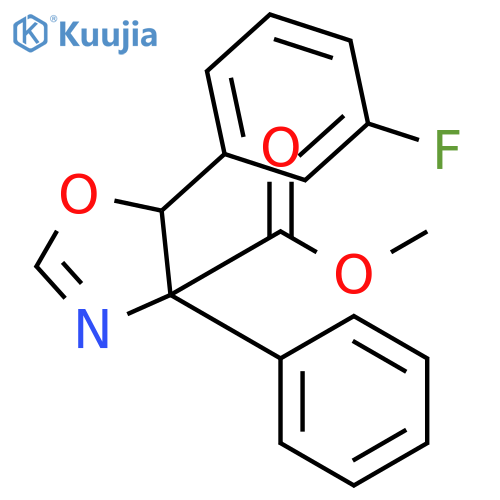 4-Oxazolecarboxylic acid, 5-(3-fluorophenyl)-4,5-dihydro-4-phenyl-, methyl ester, (4R,5R)- structure