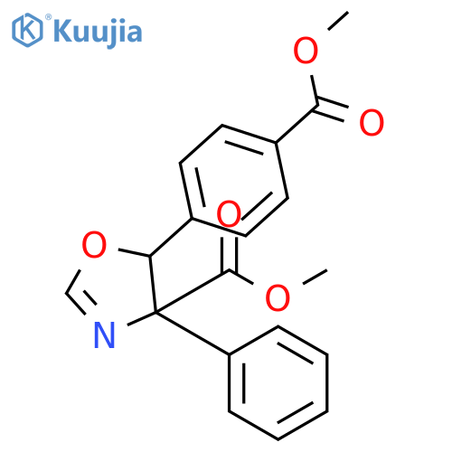 4-Oxazolecarboxylic acid, 4,5-dihydro-5-[4-(methoxycarbonyl)phenyl]-4-phenyl-, methyl ester, (4R,5R)- structure