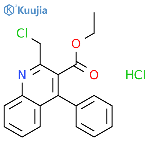 Ethyl 2-(chloromethyl)-4-phenylquinoline-3-carboxylate hydrochloride structure