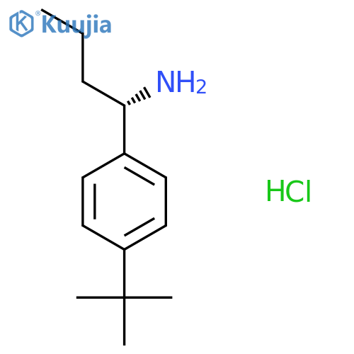 (1S)-1-(4-Tert-butylphenyl)butan-1-amine;hydrochloride structure