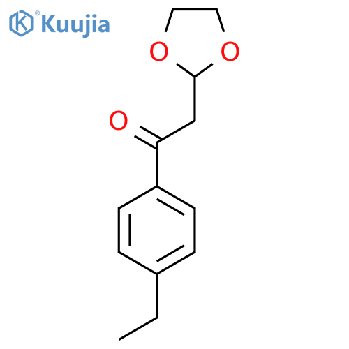 2-(1,3-Dioxolan-2-yl)-1-(4-ethyl-phenyl)-ethanone structure