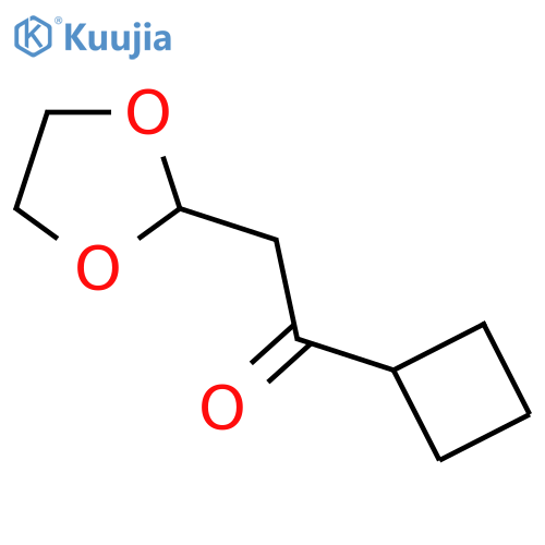 1-Cyclobutyl-2-(1,3-dioxolan-2-yl)-ethanone structure