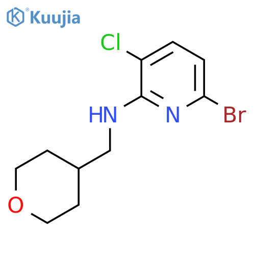 6-Bromo-3-chloro-N-((tetrahydro-2H-pyran-4-yl)methyl)pyridin-2-amine structure