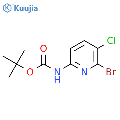 Carbamic acid, N-(6-bromo-5-chloro-2-pyridinyl)-, 1,1-dimethylethyl ester structure