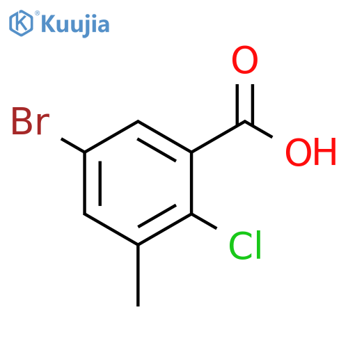 5-Bromo-2-chloro-3-methylbenzoic acid structure