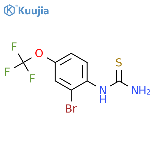 2-Bromo-4-trifluoromethoxyphenylthiourea structure