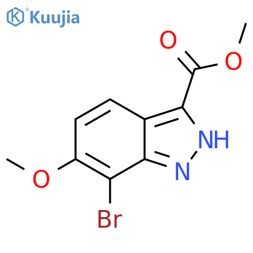 7-Bromo-6-methoxy-1H-indazole-3-carboxylic acid methyl ester structure