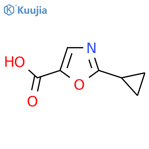 2-cyclopropyl-1,3-oxazole-5-carboxylic acid structure