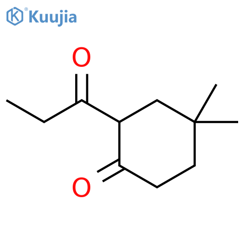 4,4-Dimethyl-2-propanoylcyclohexan-1-one structure