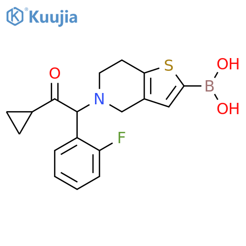 Boronic acid, B-[5-[2-cyclopropyl-1-(2-fluorophenyl)-2-oxoethyl]-4,5,6,7-tetrahydrothieno[3,2-c]pyridin-2-yl]- structure