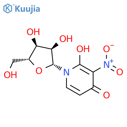 2(1H)-Pyridinone,4-hydroxy-3-nitro-1-b-D-ribofuranosyl- structure
