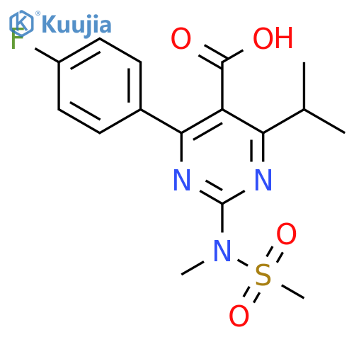 4-(4-Fluorophenyl)-6-isopropyl-2-[(n-methyl-n-methylsufonyl)amino]pyrimidine-5-carboxylic acid structure