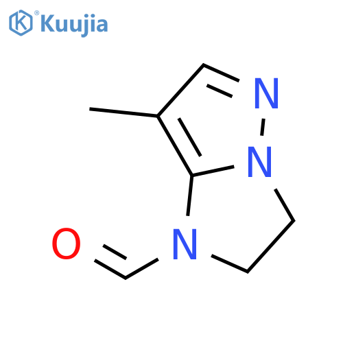 1H-Imidazo[1,2-b]pyrazole-1-carboxaldehyde, 2,3-dihydro-7-methyl- (9CI) structure