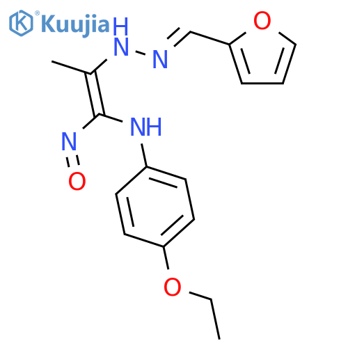Propanimidamide,N'-(4-ethoxyphenyl)-2-[2-(2-furanylmethylene)hydrazinylidene]-N-hydroxy- structure