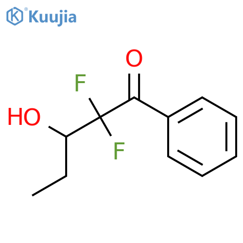 1-Pentanone,2,2-difluoro-3-hydroxy-1-phenyl-, (-)- structure
