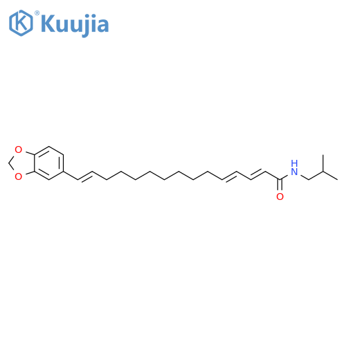 2,4,14-Pentadecatrienamide,15-(1,3-benzodioxol-5-yl)-N-(2-methylpropyl)-, (2E,4E,14E)- structure