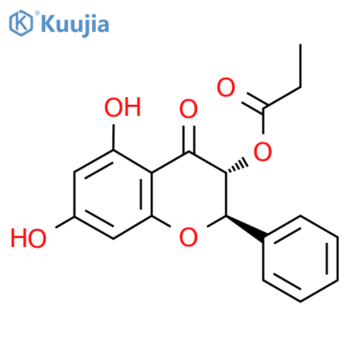 (2R,3R)-5,7-dihydroxy-4-oxo-2-phenyl-2,3-dihydrochromen-3-yl] propanoate structure