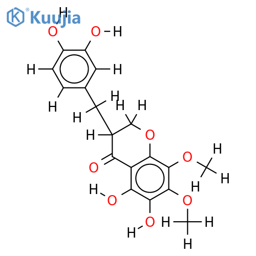 7,8-Di-Me ether-3-(3,4-Dihydroxybenzyl)-5,6,7,8-tetrahydroxy-4-chromanone structure