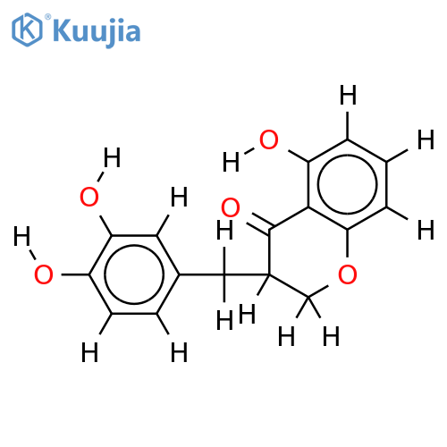 (r)-form-3-(3,4-Dihydroxybenzyl)-5-hydroxy-4-chromanone structure