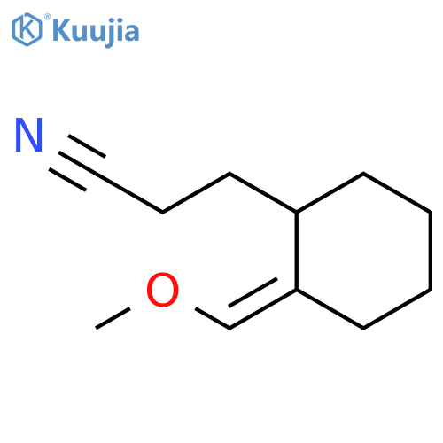 Cyclohexanepropanenitrile, 2-(methoxymethylene)-, (2Z)- structure