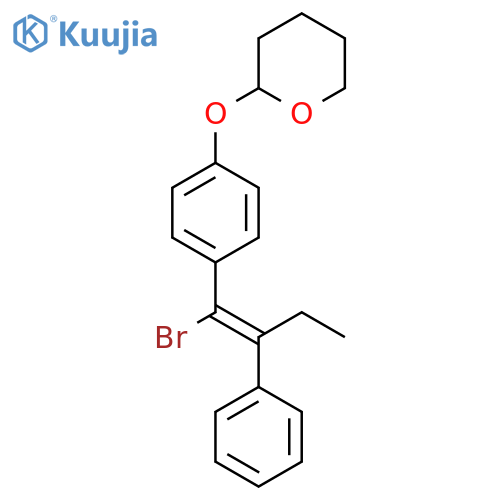 2H-Pyran, 2-[4-(1-bromo-2-phenyl-1-butenyl)phenoxy]tetrahydro-, (Z)- (9CI) structure