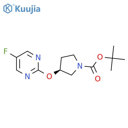 (S)-3-(5-Fluoro-pyrimidin-2-yloxy)-pyrrolidine-1-carboxylic acid tert-butyl ester structure