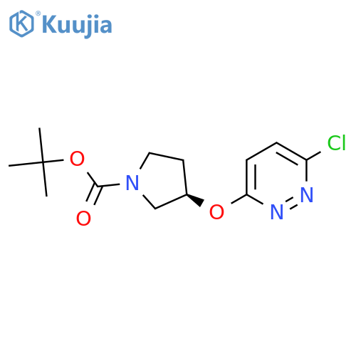 (R)-3-(6-Chloro-pyridazin-3-yloxy)-pyrrolidine-1-carboxylic acid tert-butyl ester structure