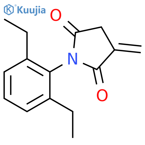2,5-Pyrrolidinedione, 1-(2,6-diethylphenyl)-3-methylene- structure