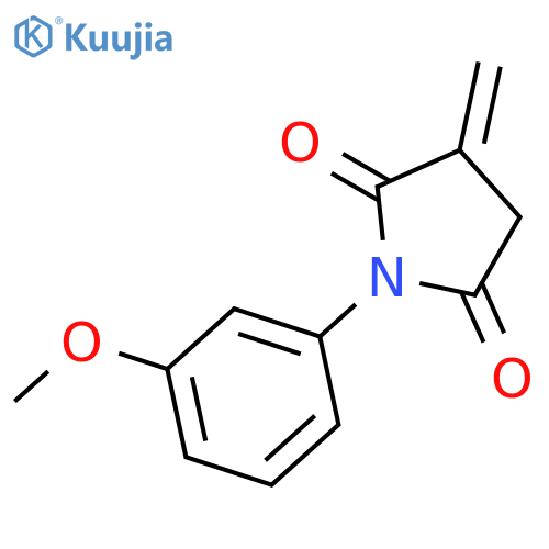 2,5-Pyrrolidinedione, 1-(3-methoxyphenyl)-3-methylene- structure