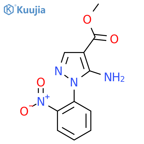 Methyl 5-amino-1-(2-nitrophenyl)-1H-pyrazole-4-carboxylate structure
