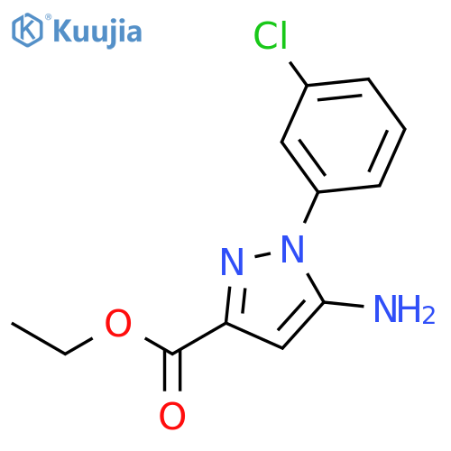 Ethyl 5-amino-1-(3-chlorophenyl)-1H-pyrazole-3-carboxylate structure