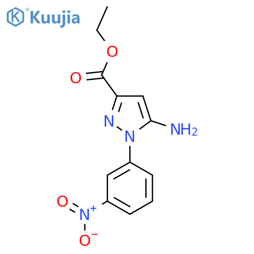 Ethyl 5-amino-1-(3-nitrophenyl)-1H-pyrazole-3-carboxylate structure