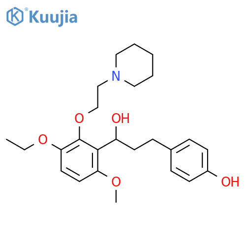 Benzenepropanol, a-[3-ethoxy-6-methoxy-2-[2-(1-piperidinyl)ethoxy]phenyl]-4-hydroxy- structure