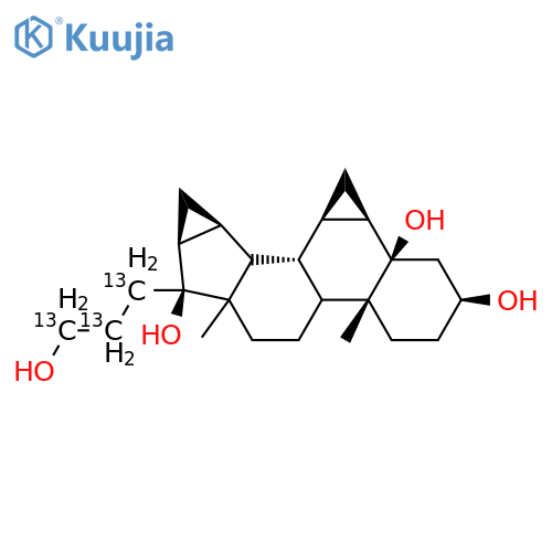 17-(3-Hydroxypropyl-13C3)-6β,7β:15β,16β-dimethyleneandrostane-3β,5β,17β-triol structure