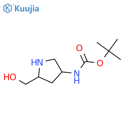 tert-butyl N-[(3R,5S)-5-(hydroxymethyl)pyrrolidin-3-yl]carbamate structure