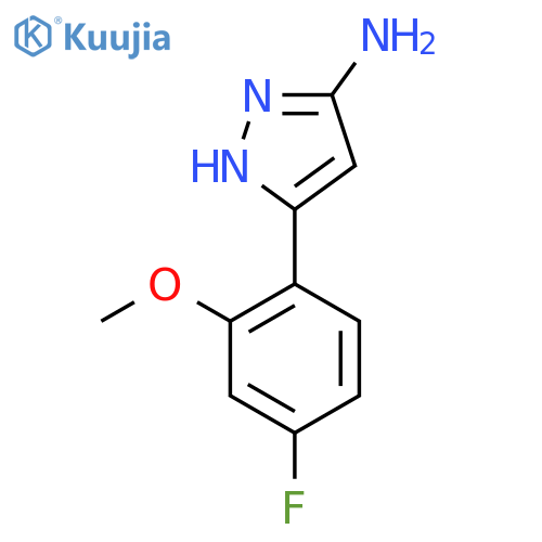 5-(4-fluoro-2-methoxyphenyl)-1H-pyrazol-3-amine structure