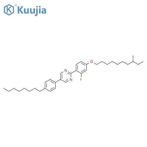Pyrimidine, 2-[2-fluoro-4-[(8-methyldecyl)oxy]phenyl]-5-(4-octylphenyl)- structure