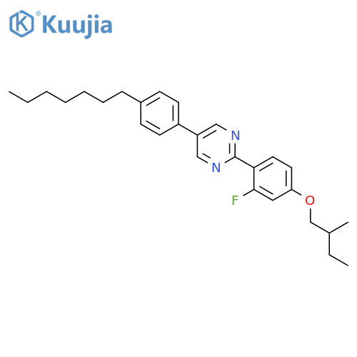 Pyrimidine, 2-[2-fluoro-4-(2-methylbutoxy)phenyl]-5-(4-heptylphenyl)- structure