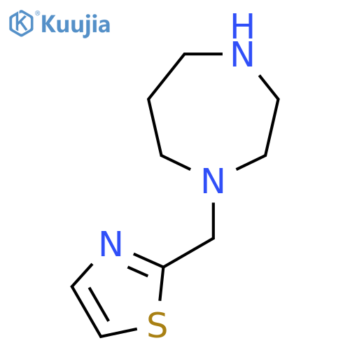1-[(1,3-thiazol-2-yl)methyl]-1,4-diazepane structure