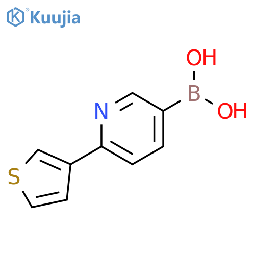 (6-(thiophen-3-yl)pyridin-3-yl)boronic acid structure
