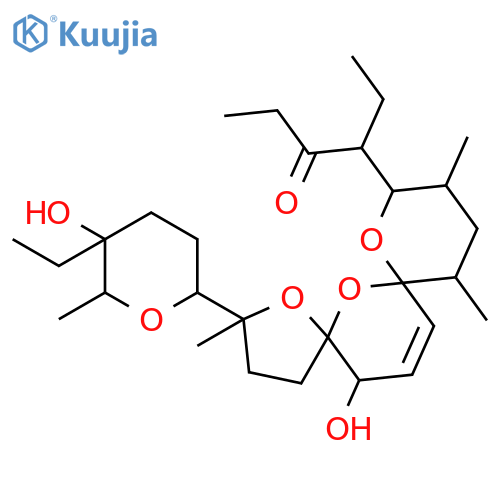 3-Hexanone,4-[2-(5-ethyltetrahydro-5-hydroxy-6-methyl-2H-pyran-2-yl)-15-hydroxy-2,10,12-trimethyl-1,6,8-trioxadispiro[4.1.5.3]pentadec-13-en-9-yl]- structure