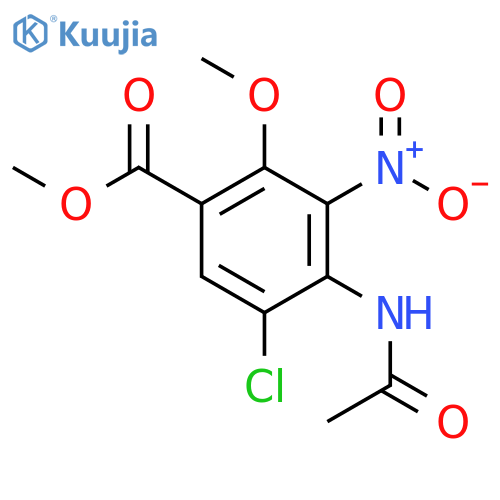 methyl 4-acetamido-5-chloro-2-methoxy-3-nitrobenzoate structure