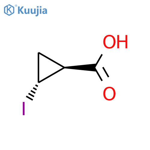 Trans-2-iodocyclopropanecarboxylic acid structure