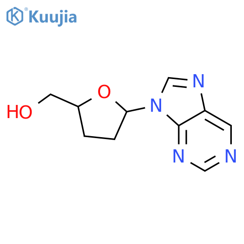 2-Furanmethanol,tetrahydro-5-(9H-purin-9-yl)-, (2S,5R)- structure