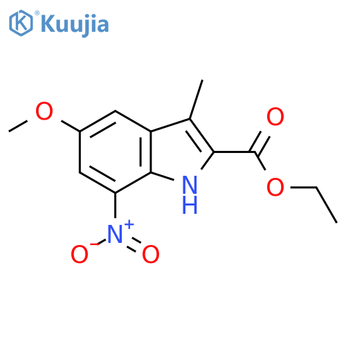 ETHYL 5-METHOXY-3-METHYL-7-NITRO-1H-INDOLE-2-CARBOXYLATE structure