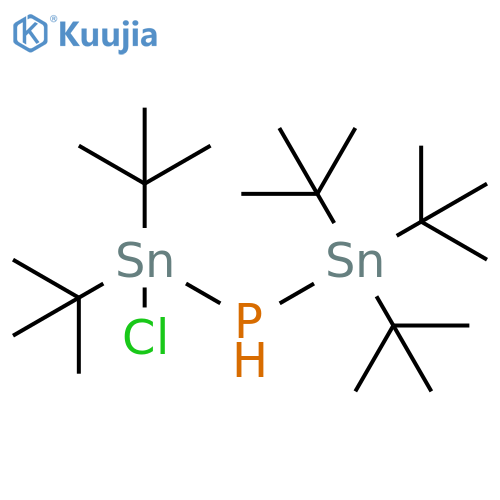 Phosphine,[chlorobis(1,1-dimethylethyl)stannyl][tris(1,1-dimethylethyl)stannyl]- structure