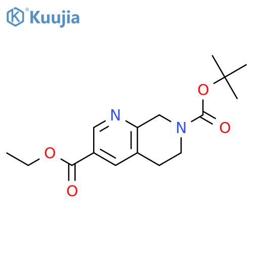 7-tert-Butyl 3-ethyl 5,6-dihydro-1,7-naphthyridine-3,7(8H)-dicarboxylate structure